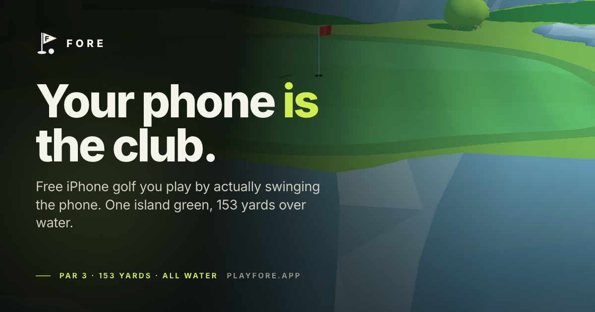 Built an iPhone golf game you play by physically swinging the phone